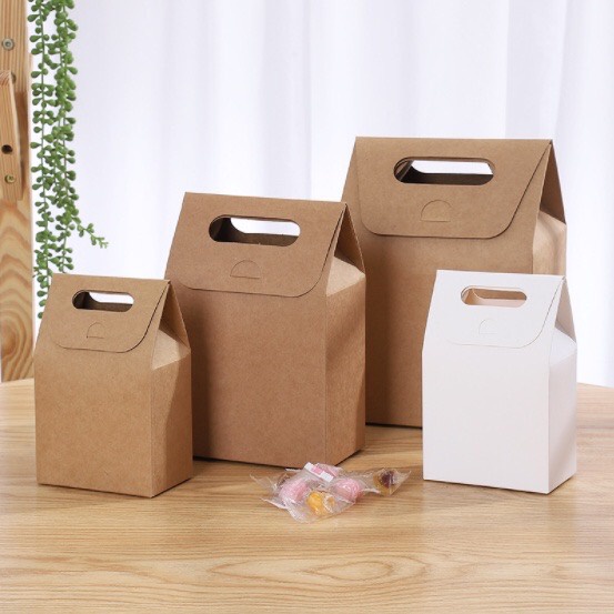 Punch Hole Kraft Paperbag Takeout (10 pcs.) | Shopee Philippines