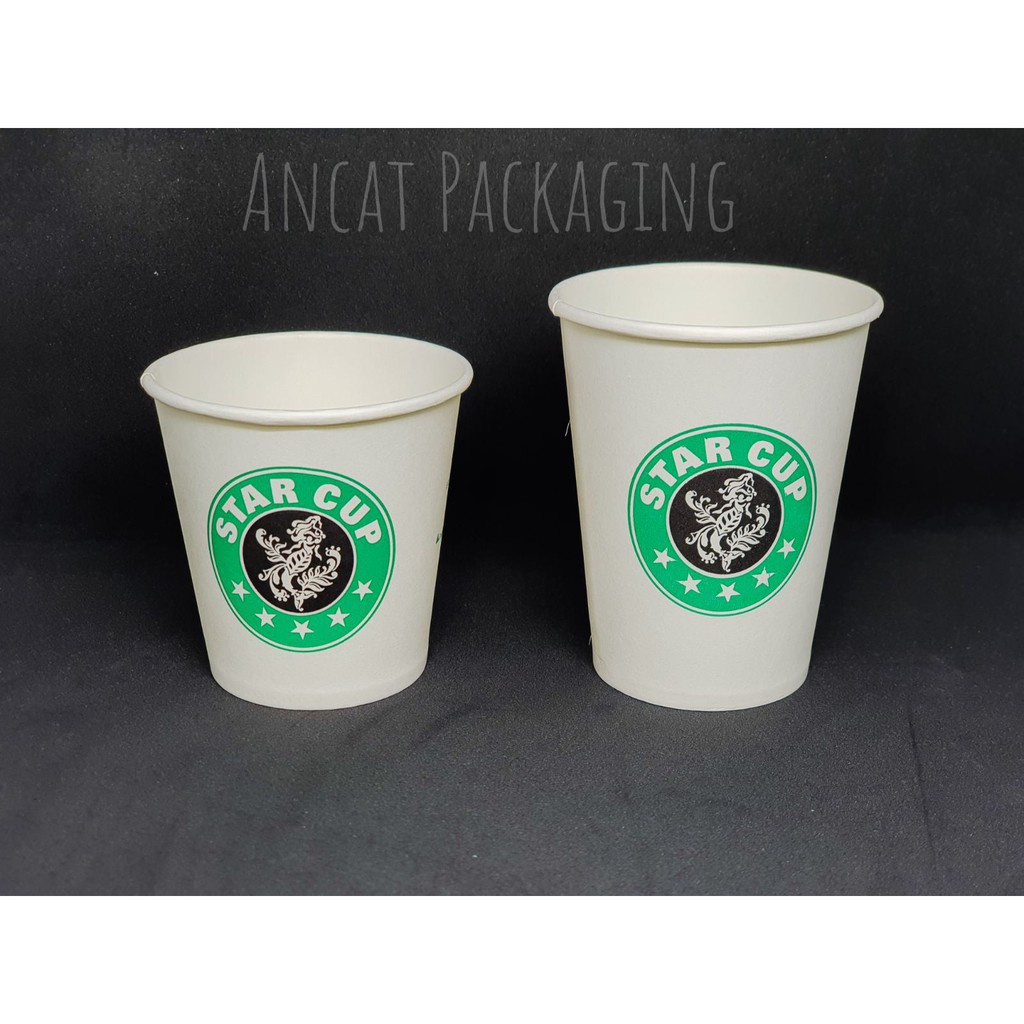 Disposable Paper Coffee Cup 100 pcs | Shopee Philippines