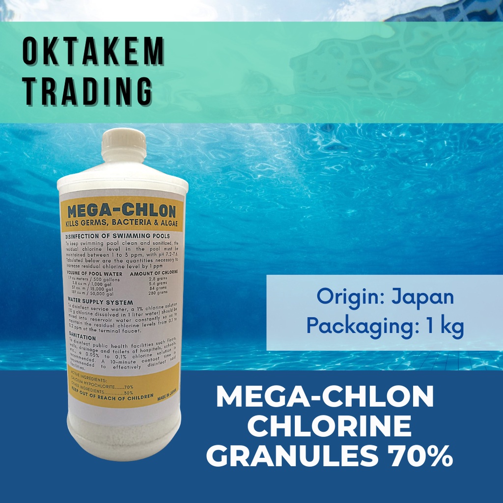 ♦ Chlorine Granules Megachlon 70 for Swimming Pool Disinfectant Bleach