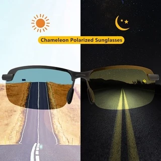 1pc Mens Polarized Photochromic Sunglasses Day And Night Driving