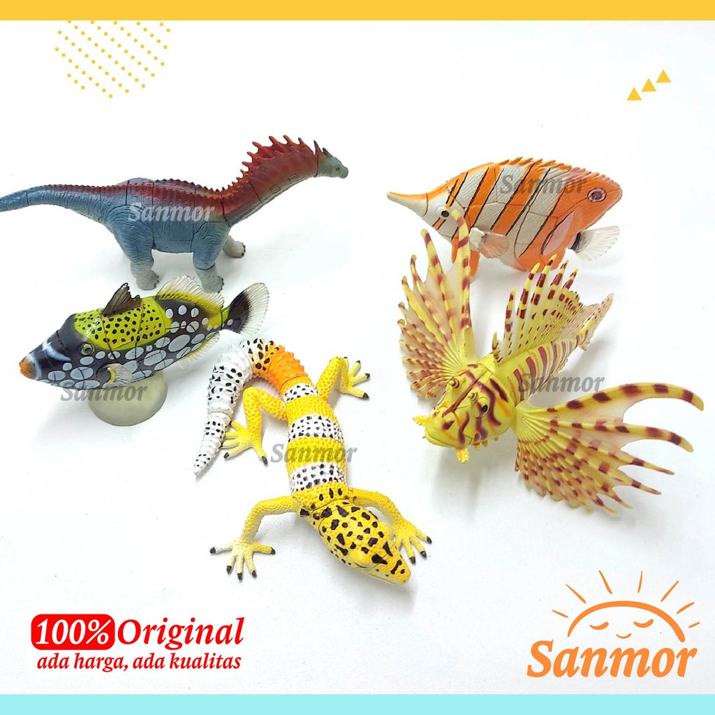 Animal Figure 4D Master Triggerfish/Butterfly fish/Amargasaurus ...