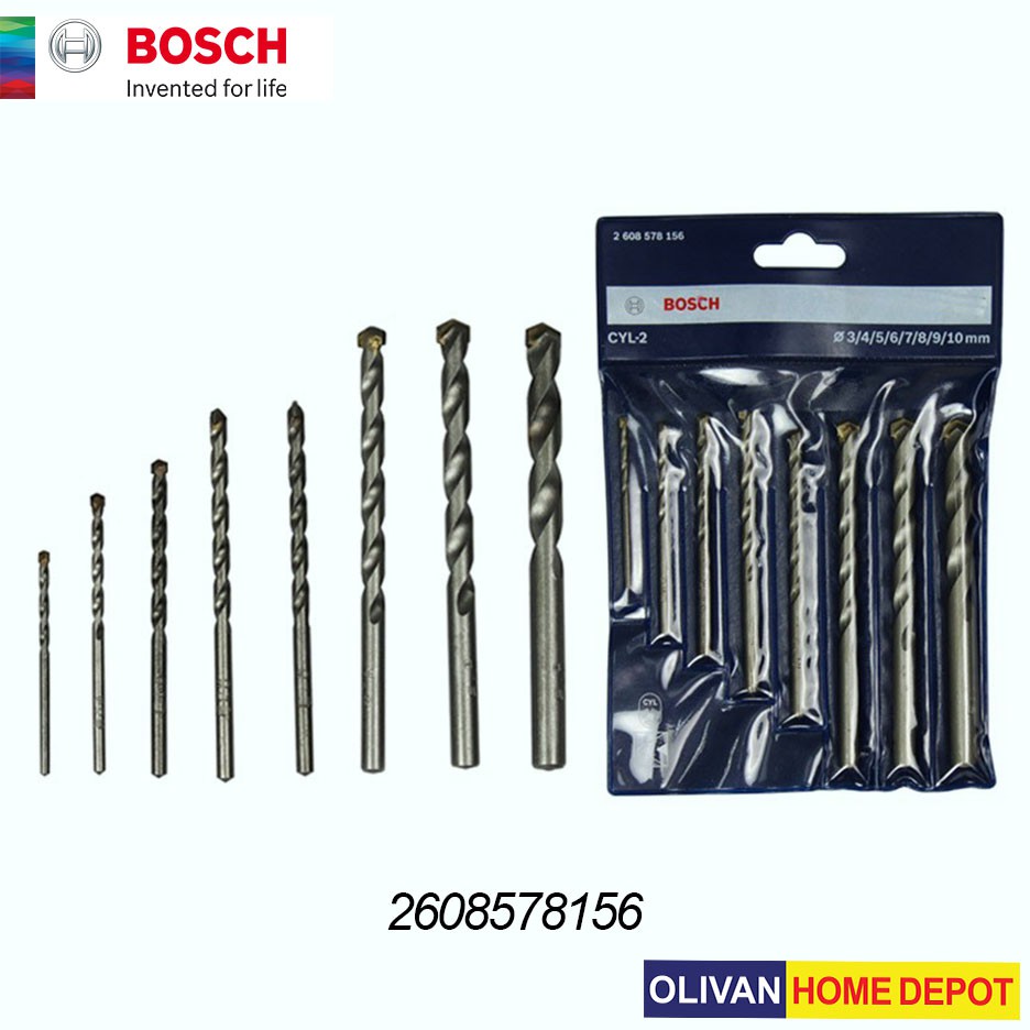 BOSCH Accessories Masonry/Limestone Drill Bit 2608578156 (8 pieces