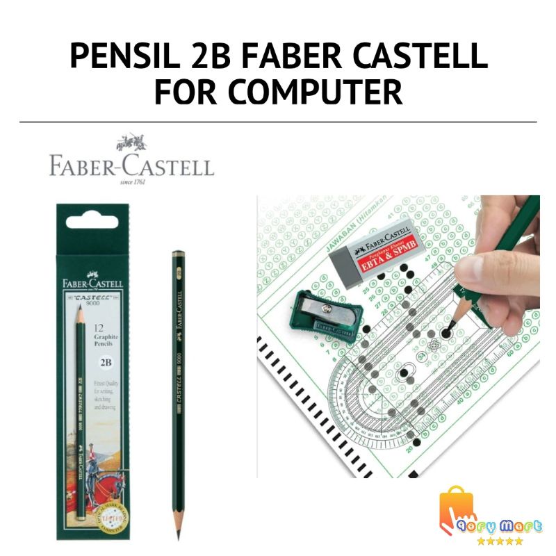 Faber CASTELL 2B Pencil FOR COMPUTER | Shopee Philippines