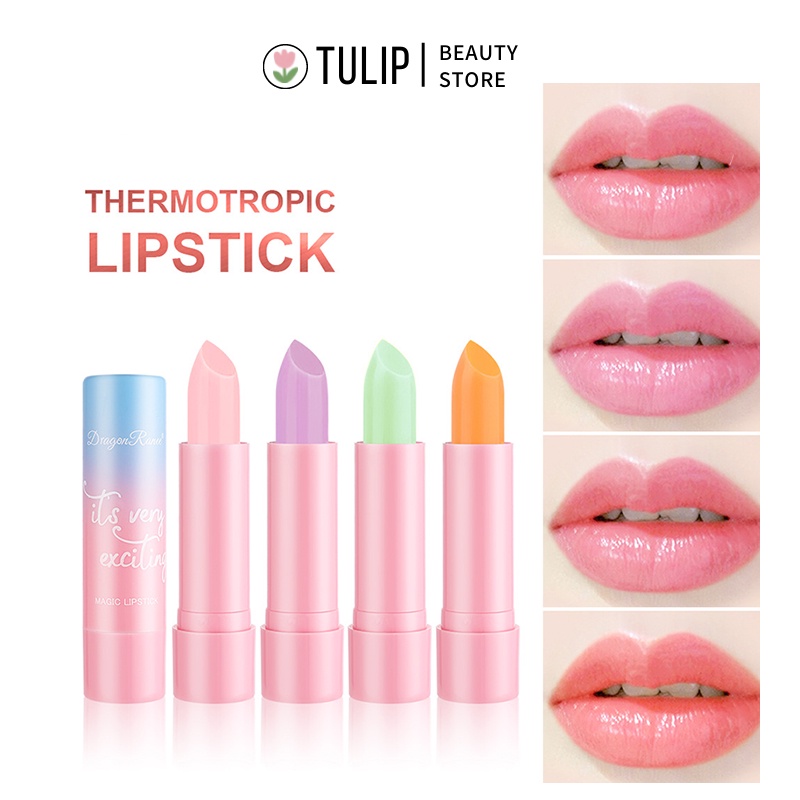 TULIP Color Changing Tinted Lip Balm Lipstick Aloe Vera Lipstick Moisturizing Long Lasting ...