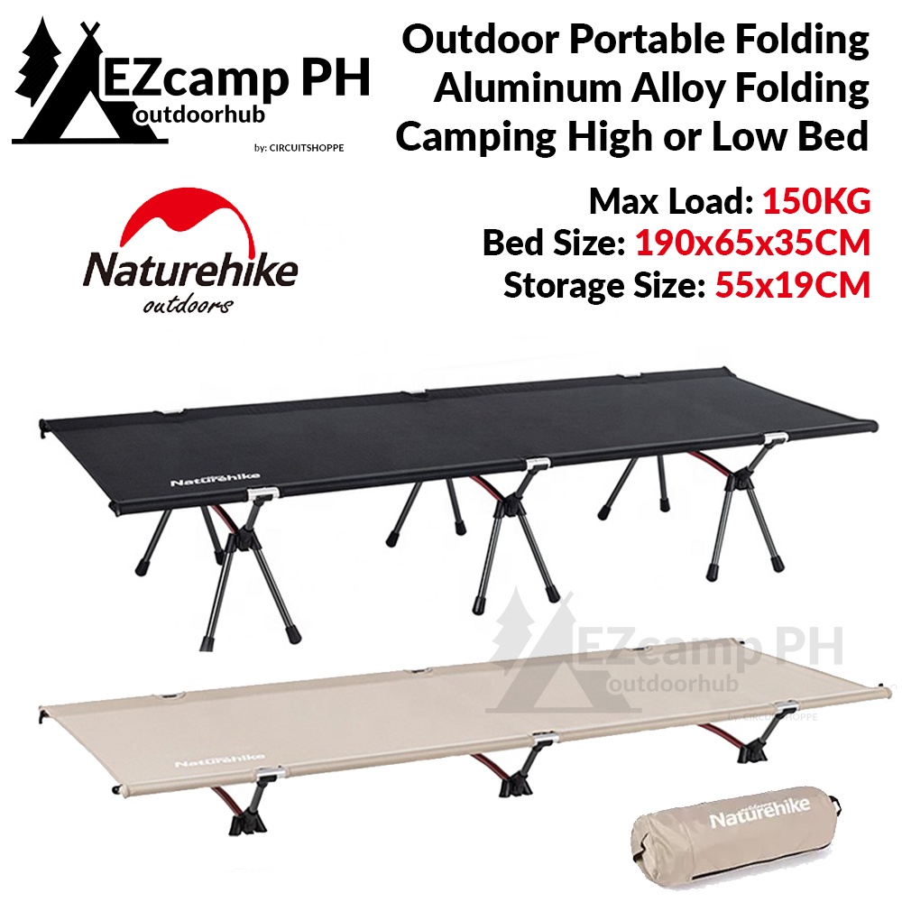 Naturehike Outdoor Portable Camping Folding Bed Aluminum Foldable