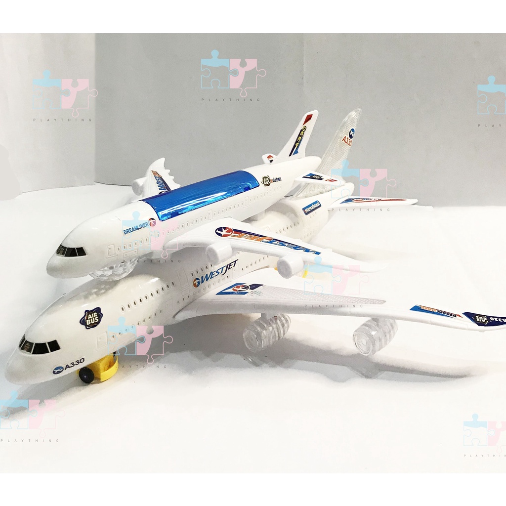 AIRBUS DOUBLE DECK PLANE WITH LIGHTS AND SOUNDS AIRPLANE TOY TOYS ...