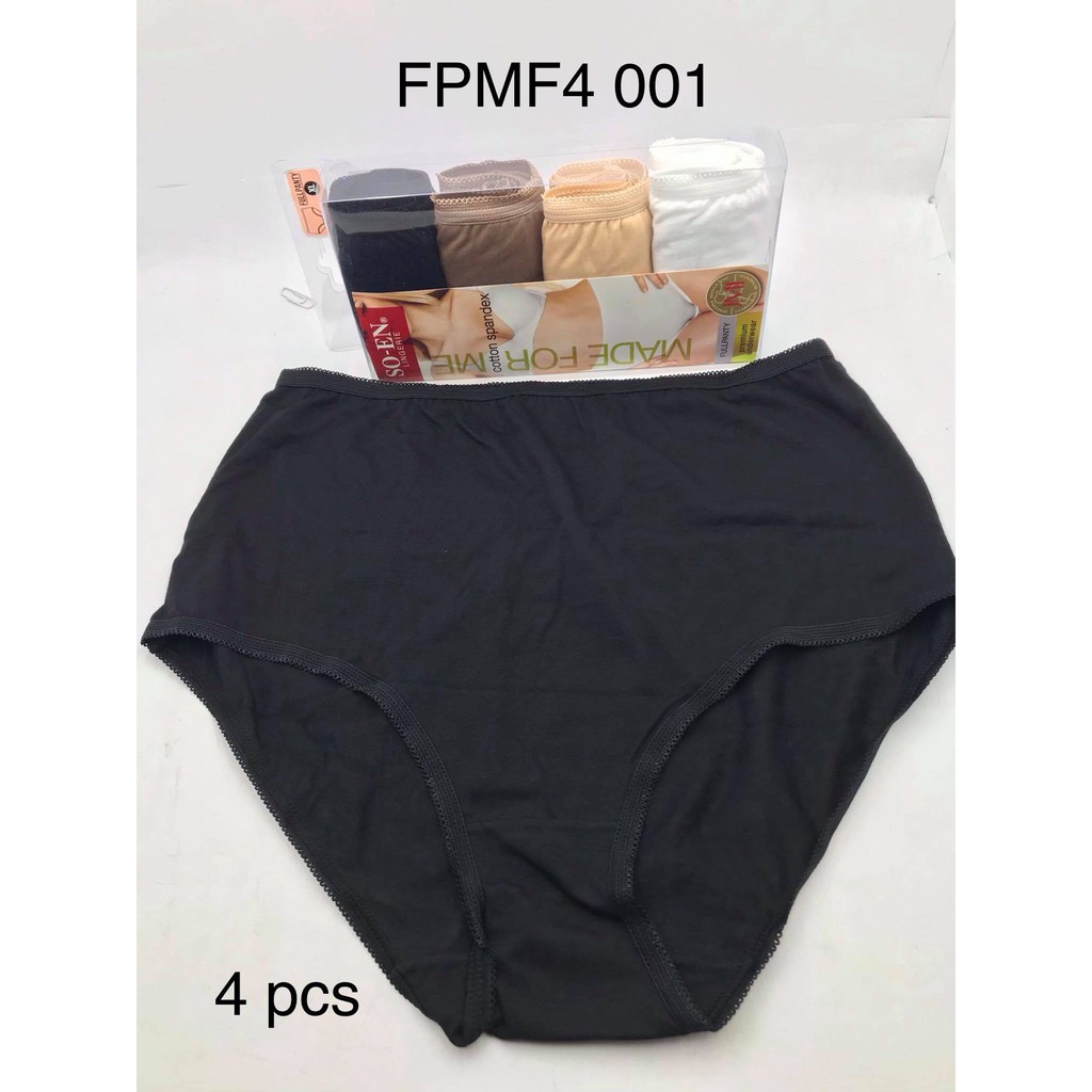 FPMF4 001 SO-EN 4pcs. cotton spandex FULL PANTY - RANDOM