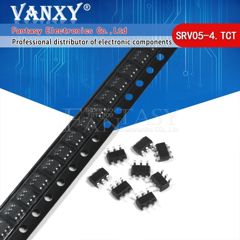 10PCS SRV05-4.TCT SOT23-6 SRV05 SOT Code: V05 SRV05-4 SOT-236 new ...