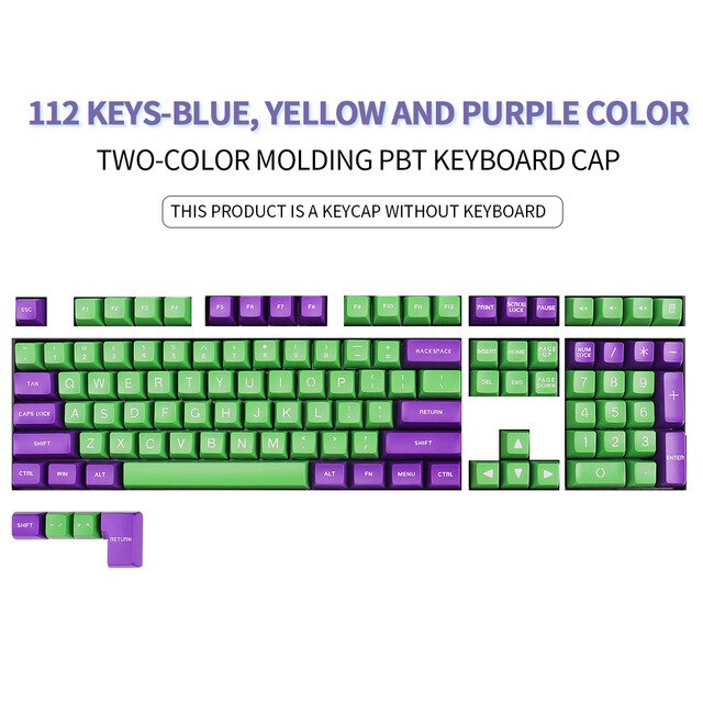 112 Keys GSA Profile Double Shote Personalized Color Matching Keycaps ...