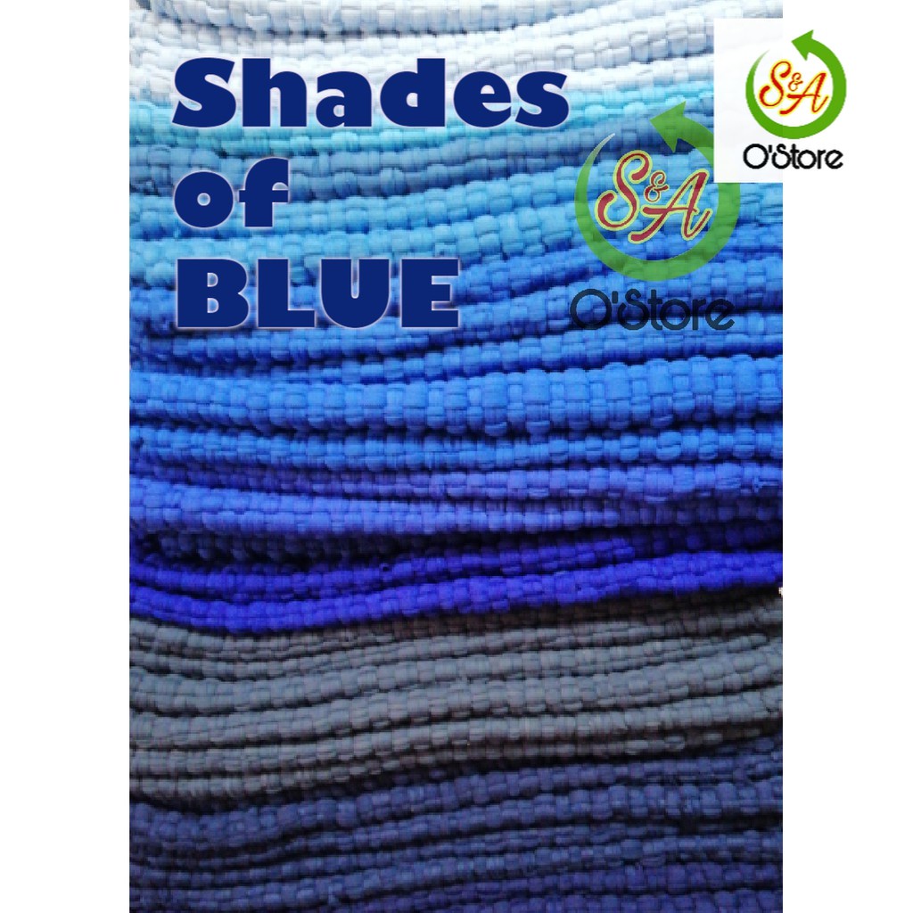 Basahan Doormat Foot Rugs in Vibrant Plain Colors (Shades of Blue ...