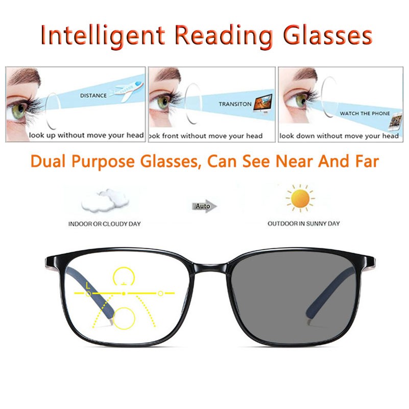Progressive Multifocal Intelligent Reading Glasses Hyperopia Presbyopia ...