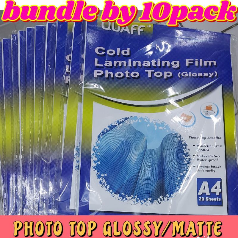 cold laminating film (photo top) MATTE/GLOSSY Shopee Philippines