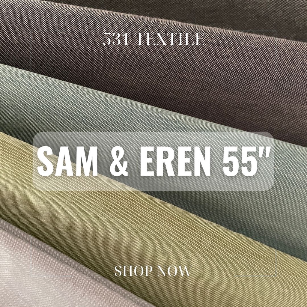 SAM & EREN SOFT POLY COTTON DENIM LIKE SHIRTING FABRIC/TELA 55