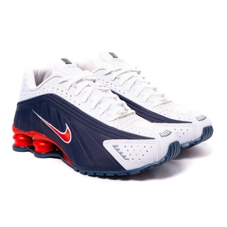 Nike shox r4 sales navy blue