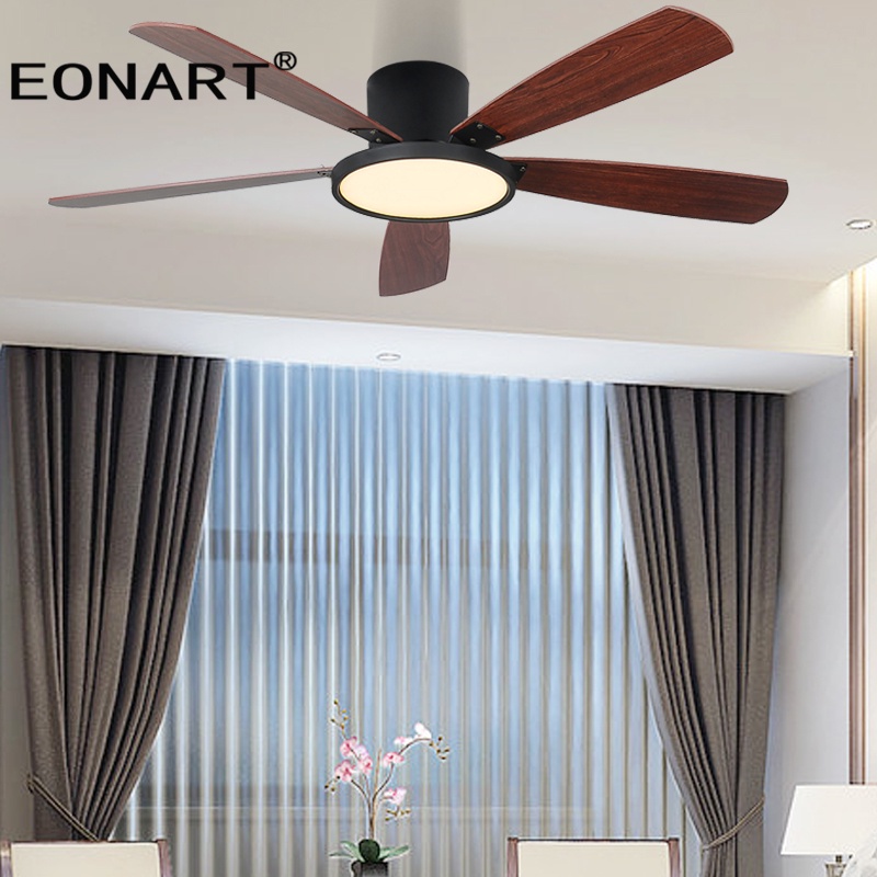 52Inch Low Floor Led Ceiling Fan Lamp Roof Lighting Fan Modern Decorate ...