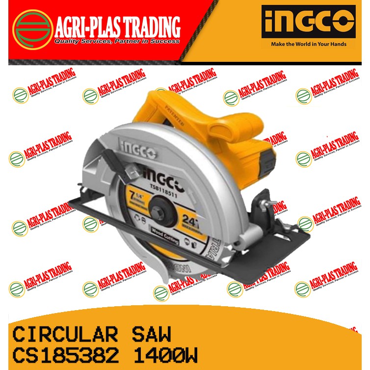 INGCO CIRCULAR SAW 1400W CS185382 Shopee Philippines
