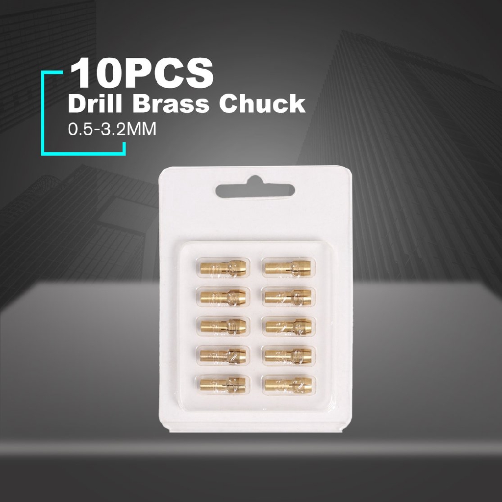 【CHO】10 PCS Mini Drill Bits Brass Collet Chuck Drill Bits for Dremel