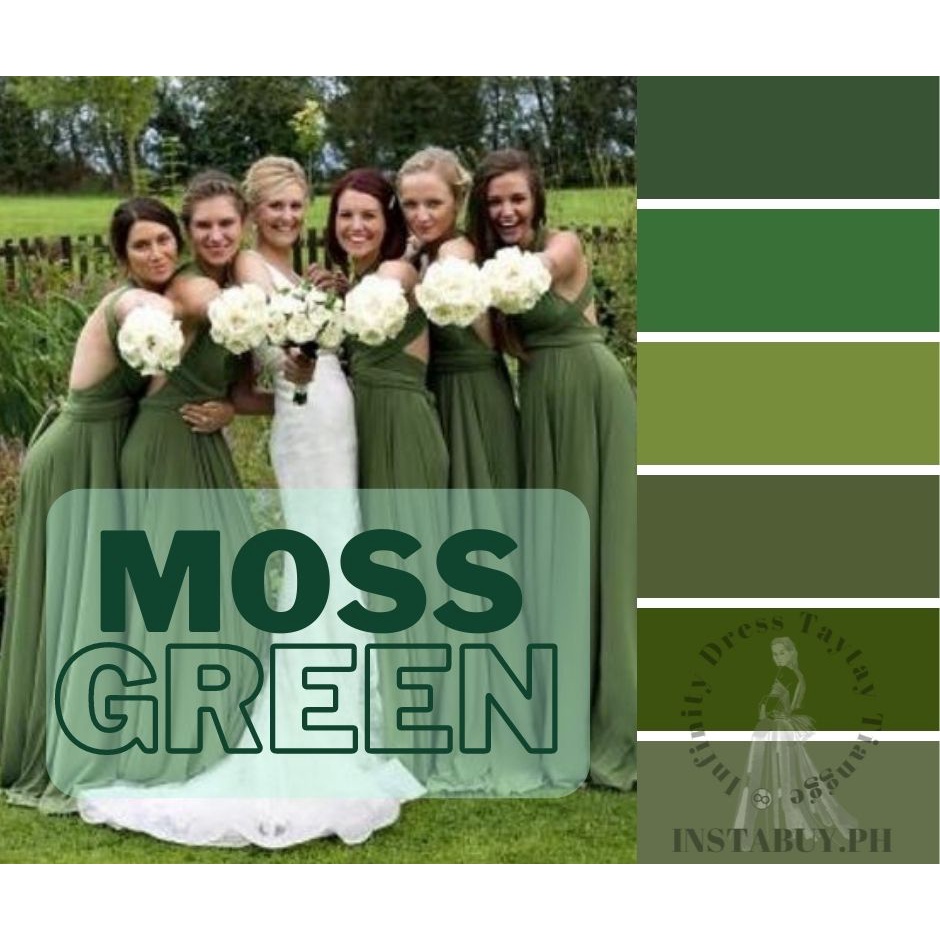 Moss green dress for wedding best sale