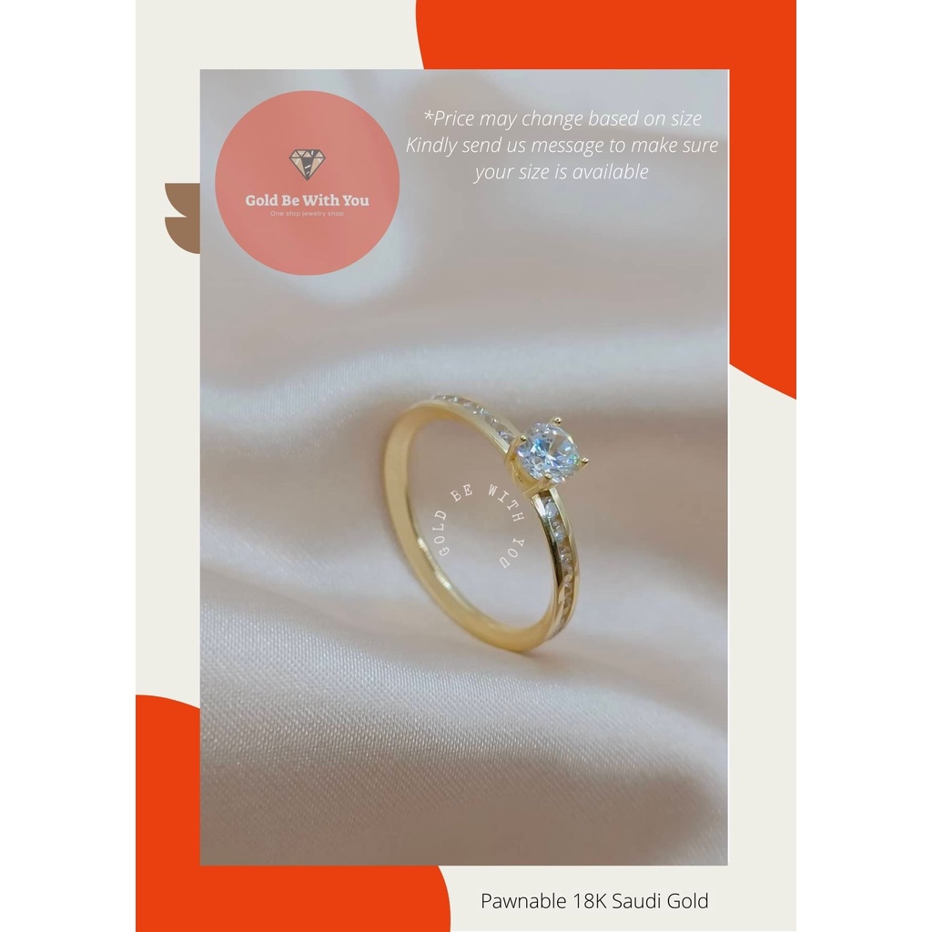 Pawnable 18k Saudi Gold Crown Eternity Ring Shopee Philippines