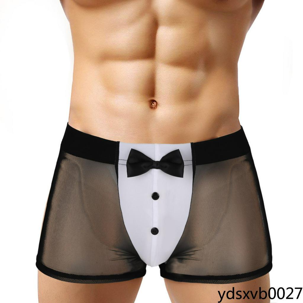 dd Mens Erotic Lingerie Sex Underwear Waiter Tuxedo See Through Sexy Panties  Mesh Boxer Briefs Sex | Shopee Philippines