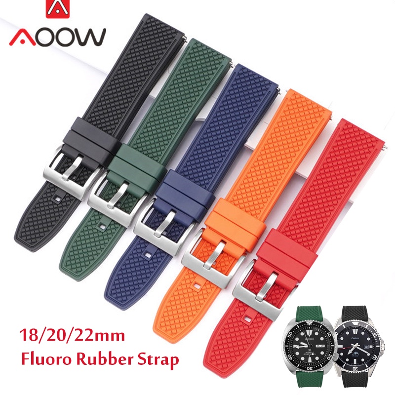 Ultra Fluoro Rubber Watch Band Fluoro