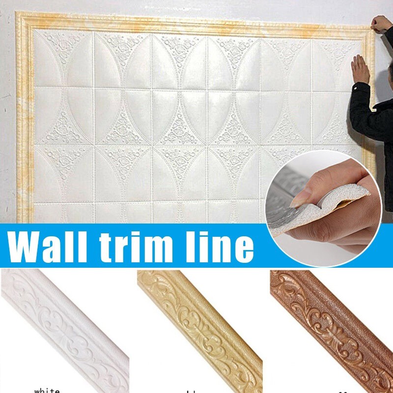 3D Pattern Wall Sticker / Self-adhesive Wall Skirting Stickers / 3D ...