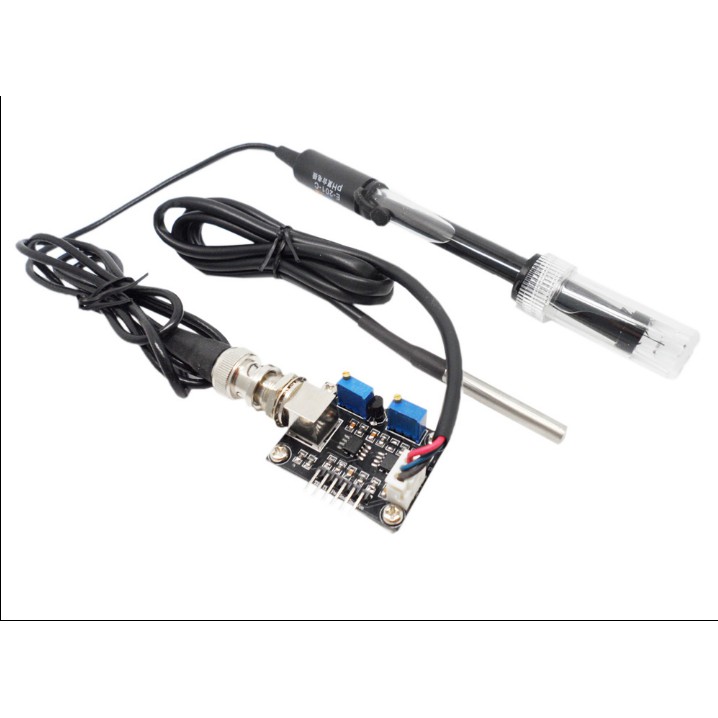 Liquid PH0-14 Value Detect Sensor Module + PH Electrode Probe BNC ...