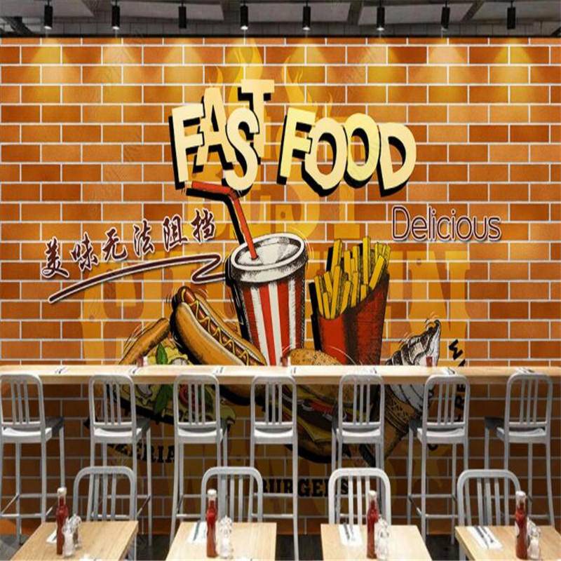 restaurant-background-de-burger-shop-decoration-papel-papel-tapiz-3d