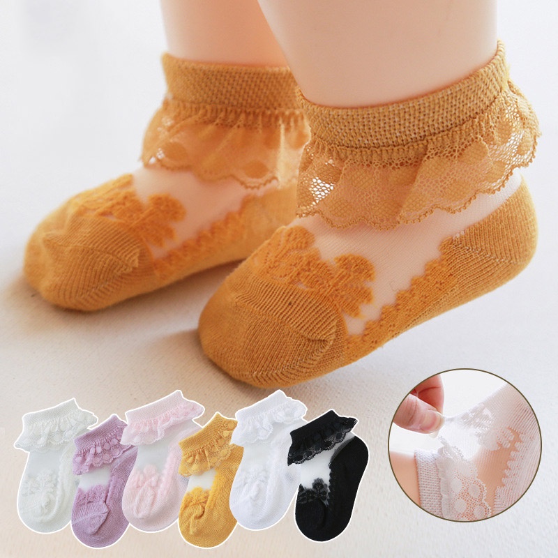 Lace Baby Socks Thin Transparent Breathable Newborn Socks Infant