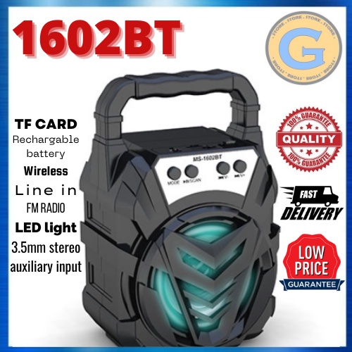 Portable Wireless Bluetooth Speaker HiFi Super Bass LED Flash Light ...