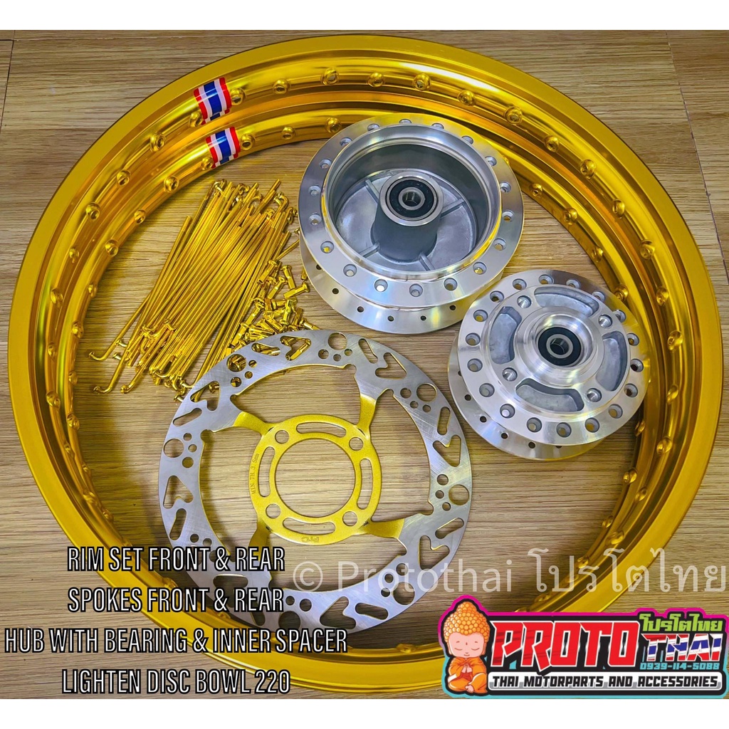 xrm 125 front wheel bearing size