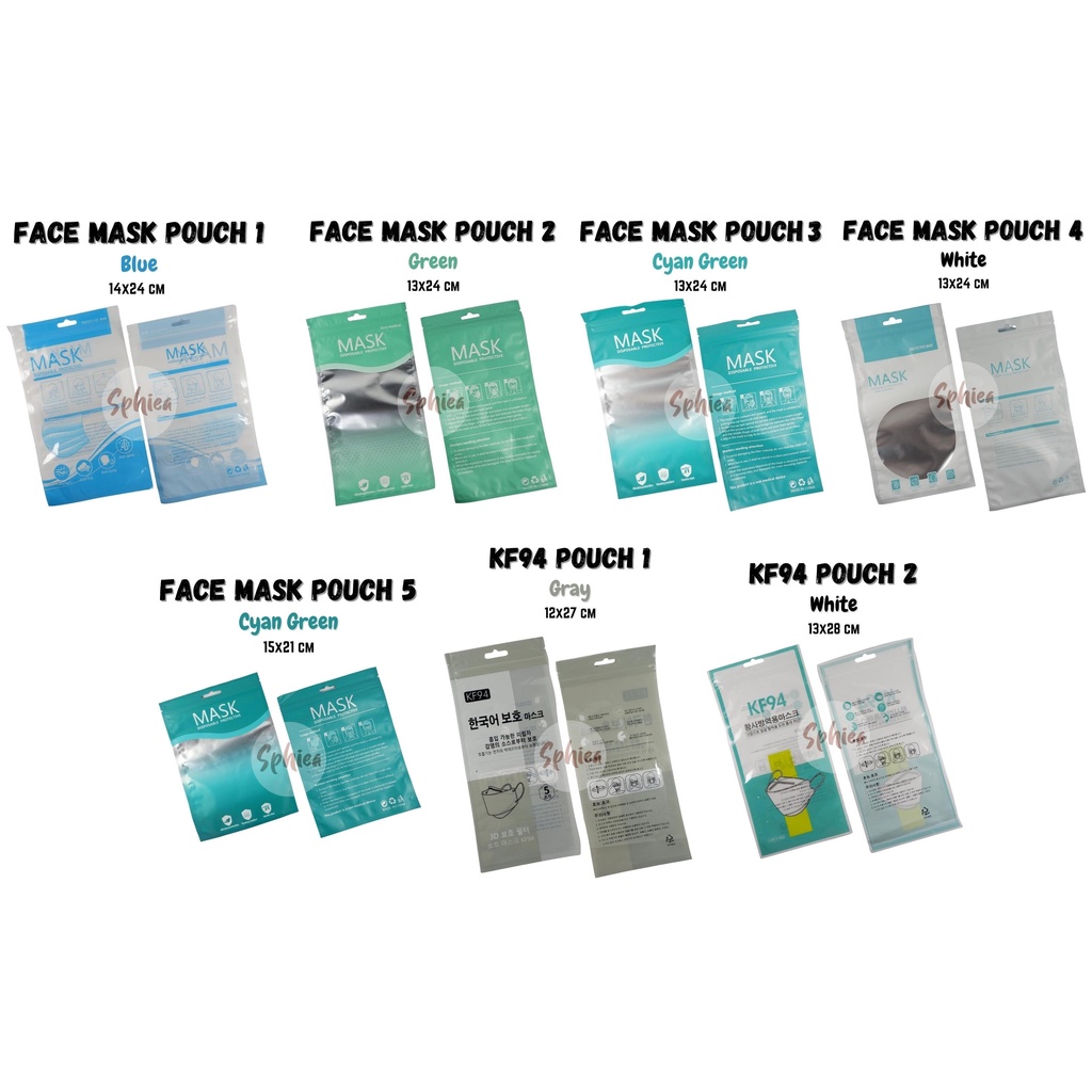 KF94 / KF95 and Disposable FaceMask Storage Bag Packaging with Ziplock ...