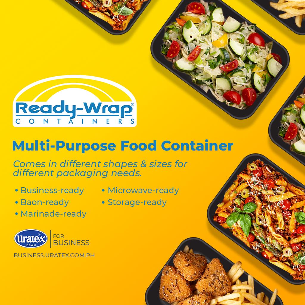 Uratex Rectangular Microwavable Food Container Black 750 ml 500pcs ...