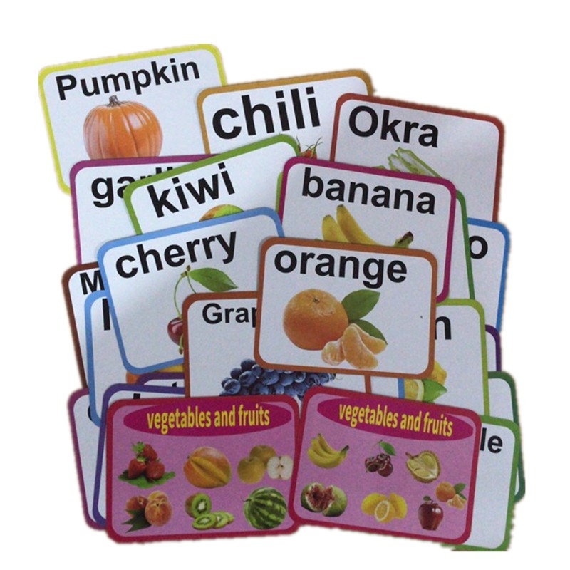 Vegetable And Fruit Flash Cards Set | Shopee Philippines