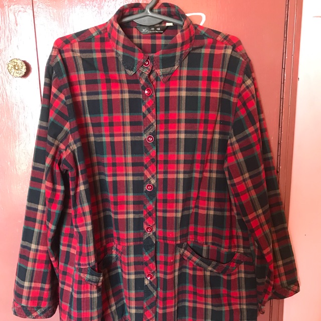 Long sleeve polo outlet checkered red