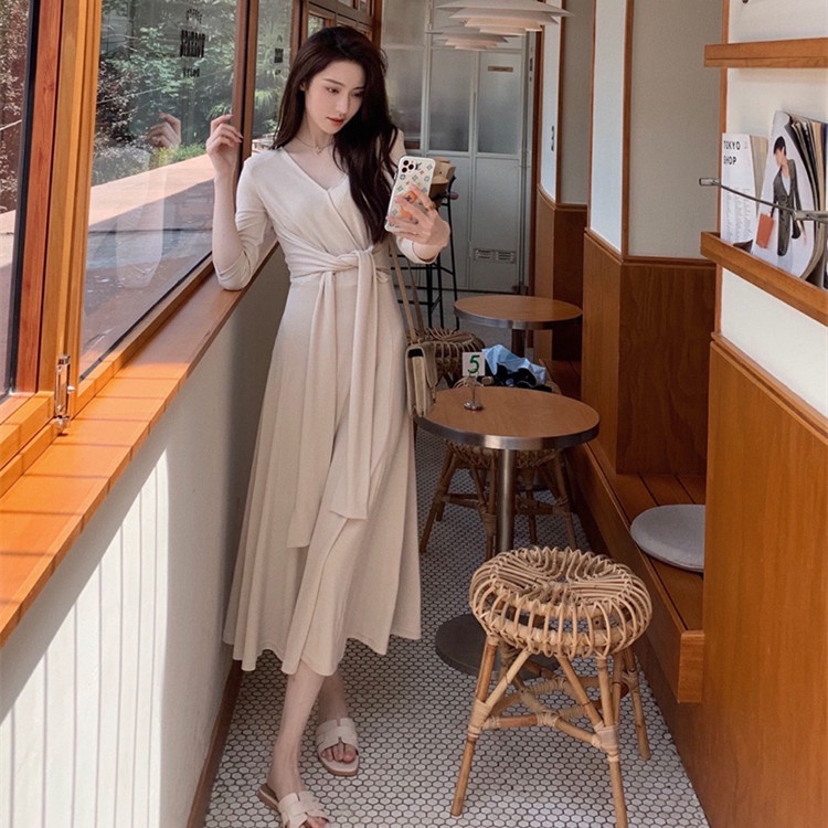 Slimming V-Neck Maxi Dress