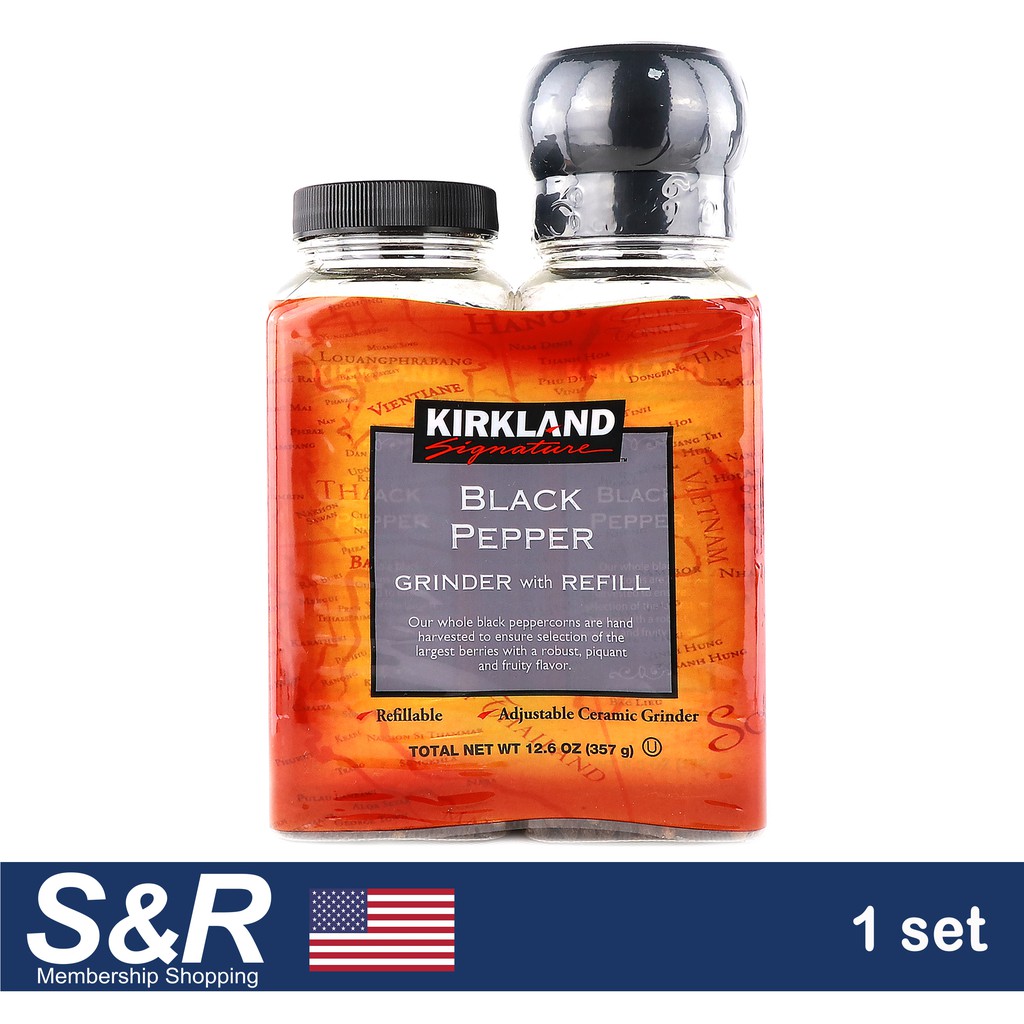 Kirkland Signature Black Pepper Grinder with Refill 357g Shopee