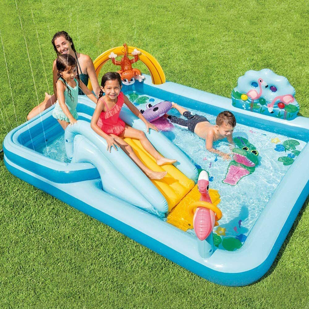 Intex inflatable best sale pool slide