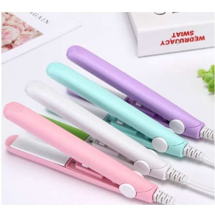 Mini Portable Hair Curl Straightener Flat Iron Perm Splint With Plastic Case Shopee Philippines