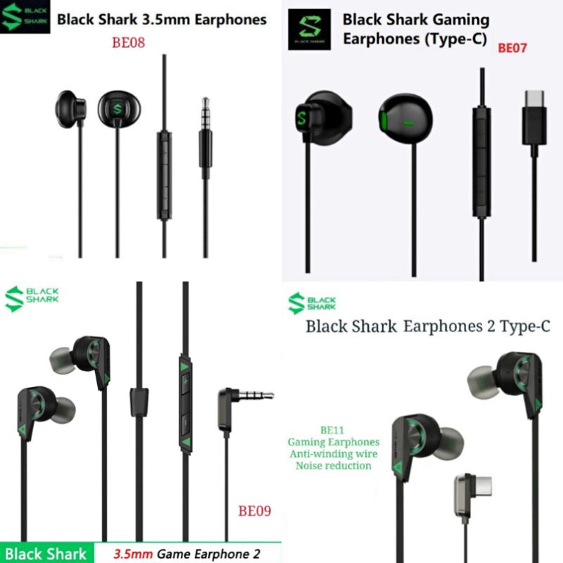 Earphone black shark type c new arrivals