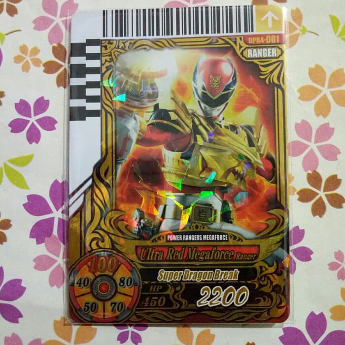 Power ranger card battle gold ranger ultra red megaforce v4 (used ...