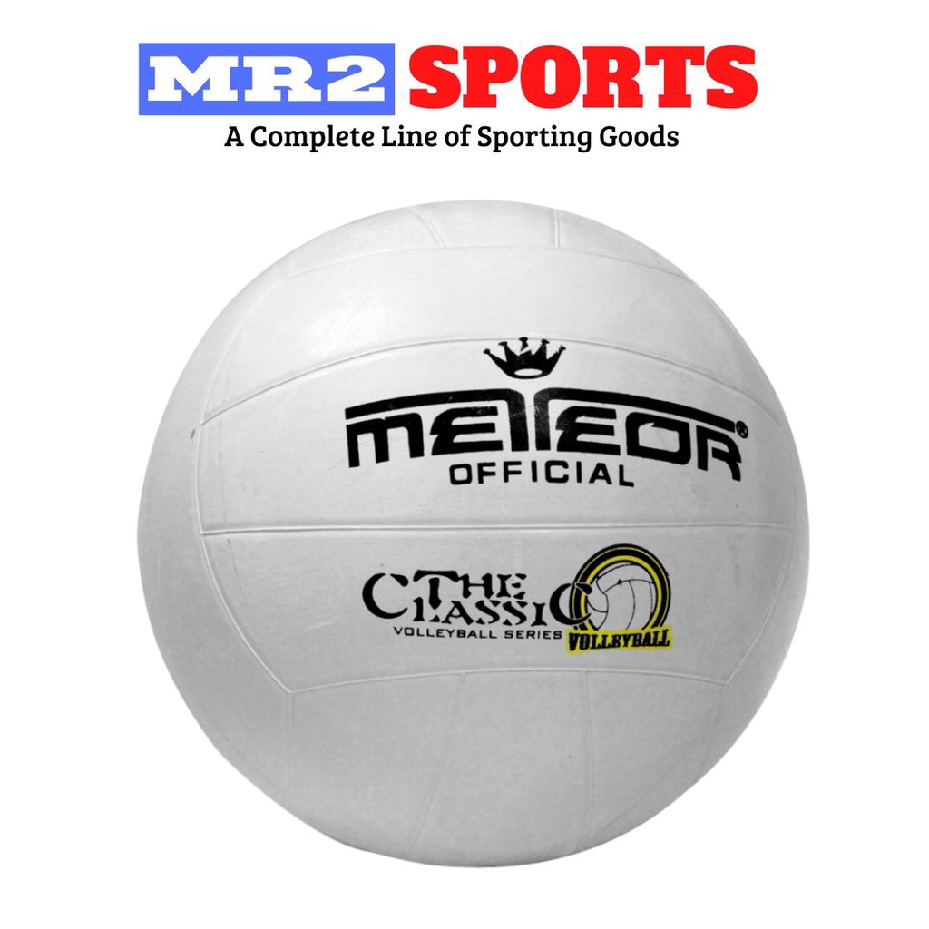 Meteor Size 5 All White Rubber Volleyball Ball for Outdoor/Indoor