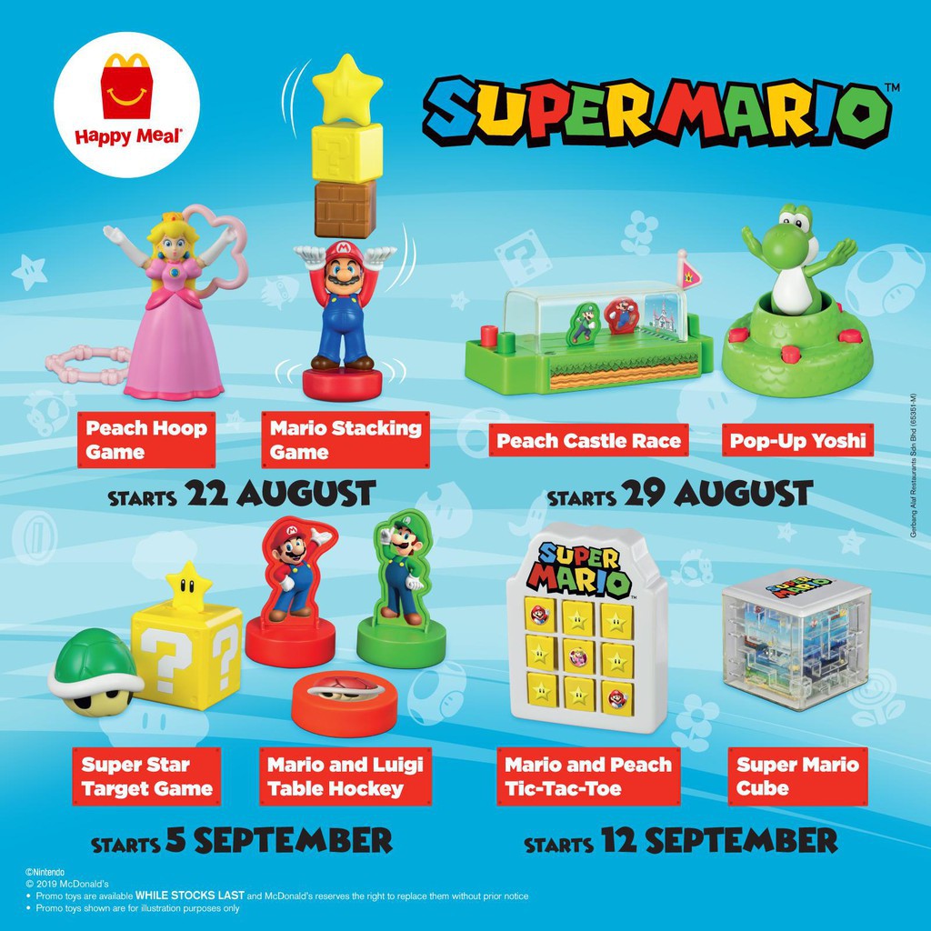 McDo Happy Meal Toy Super Mario 2019 Sold Per PC Shopee