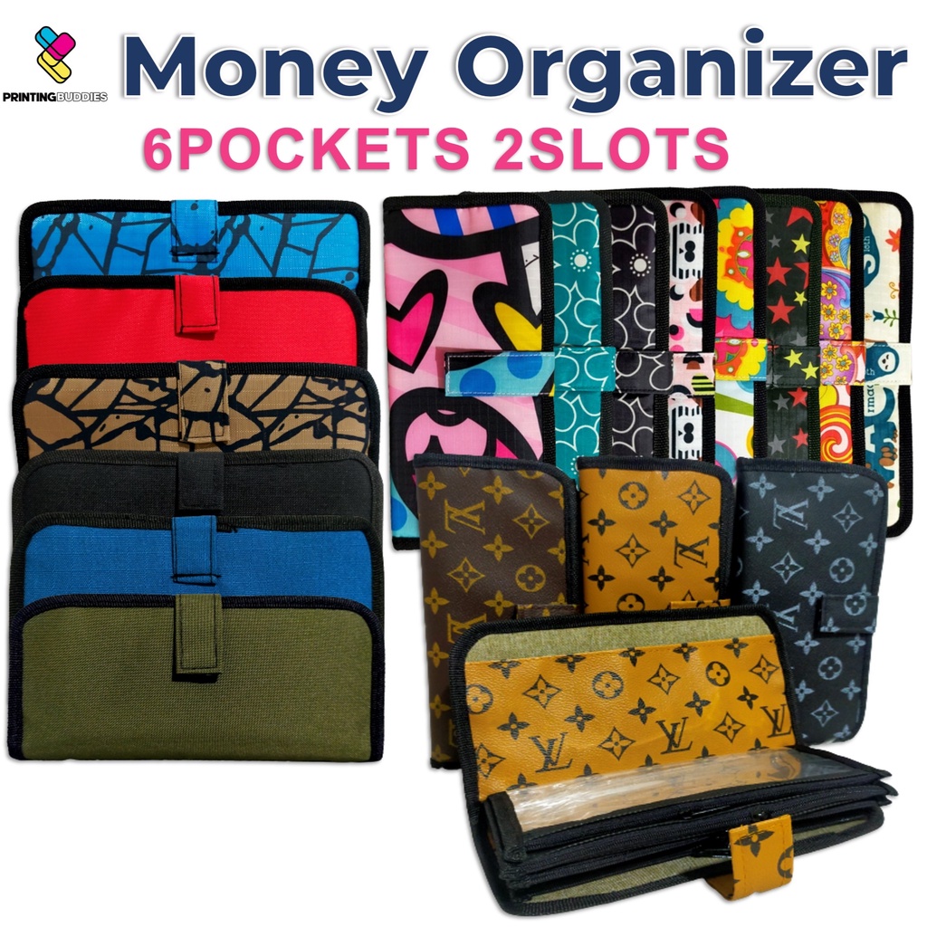 Money Organizer, Cash Wallet with 4 Zipper Slots - Money Organizer for Budget