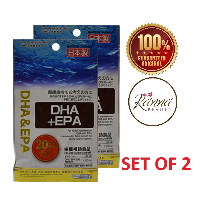 Daiso DHA + EPA Omega3 Fatty Acid Supplement SET of 2 Shopee