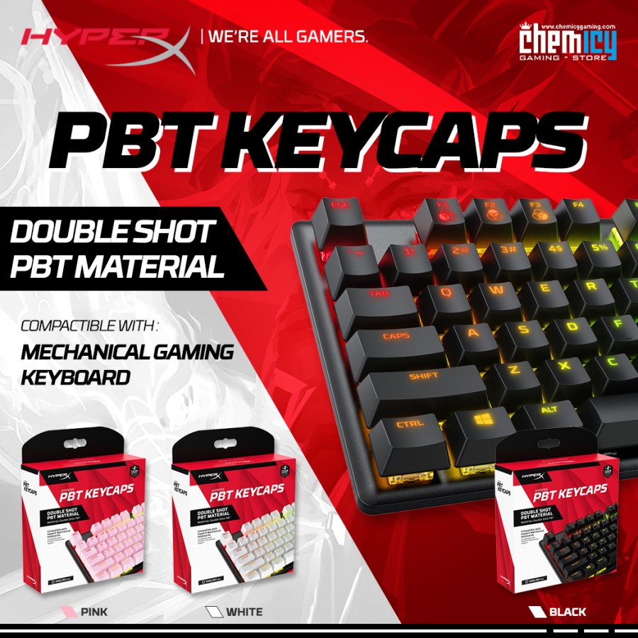 HyperX PBT Double Shot Keycaps Full-key Set | Shopee Philippines