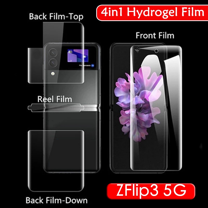 4 In 1 Hydrogel Protection Film For Samsung Galaxy Z Flip 3 4 5g Z Flip3 Flip4 Zflip3 Zflip4 4g 7912