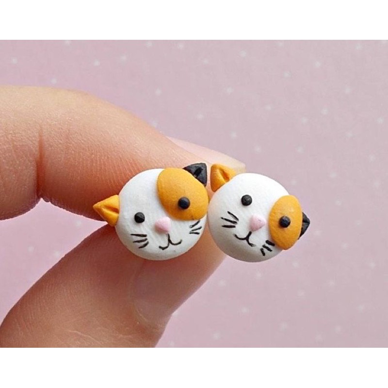 Cat deals clay earrings