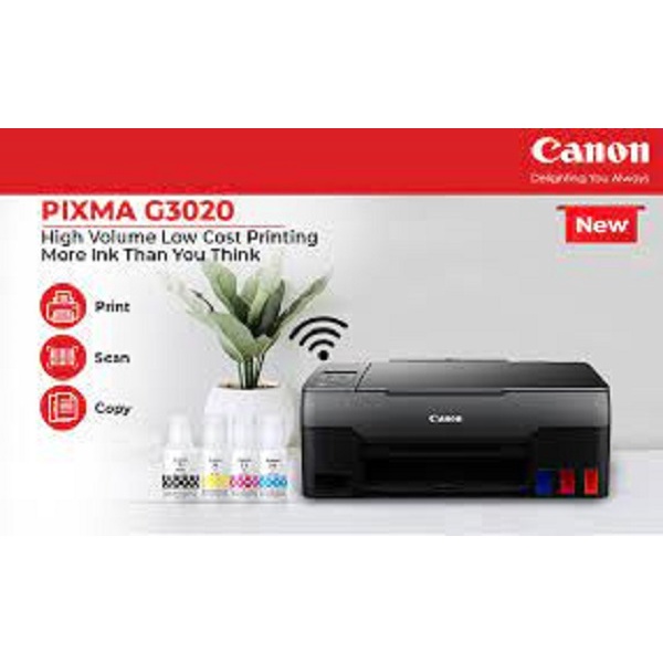 Canon PIXMA G3020 Easy Refillable Ink Tank, Wireless, All-In-One ...