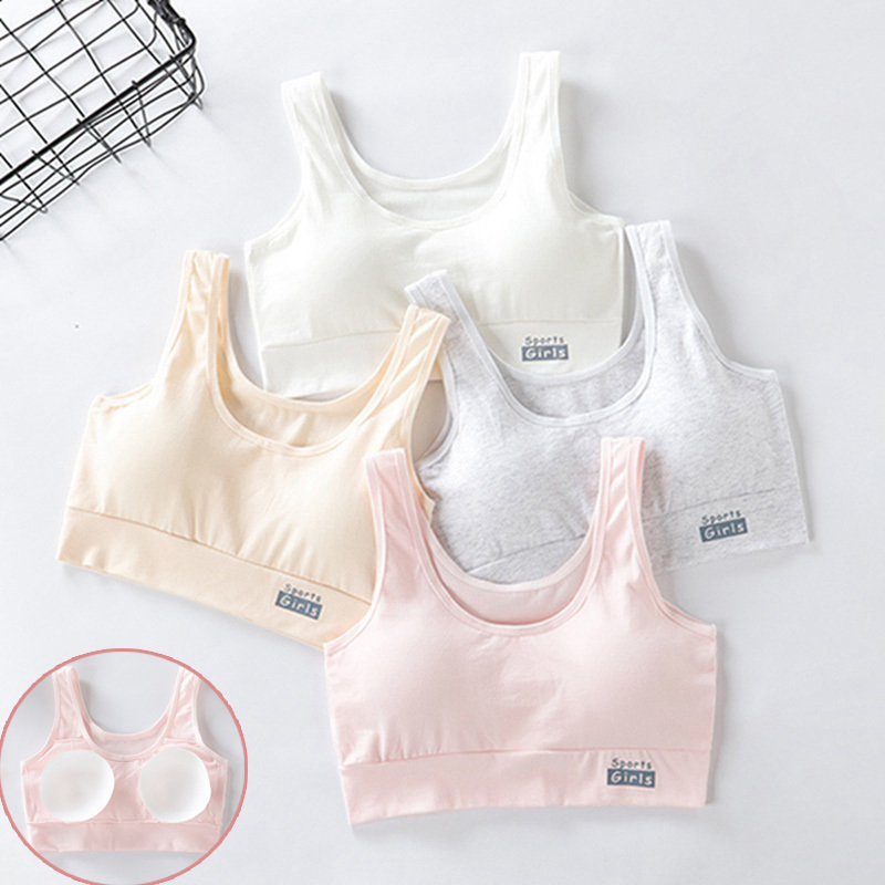 YNC Double-layer Design Baby Bra Girls Bra Kid's Underwear Included ...